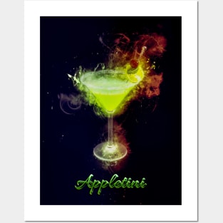 Appletini Cocktail Drink Happy Hour Party Posters and Art